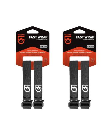 GEAR AID  Fast Wrap Keeps Camping Gear Organized and Secure with Adjustable, Cinch-and-Stick Straps with D-Ring, Available in 12, 14, 18 Length 4 Wraps  x 24, Fast Wrap