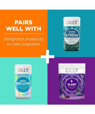 OLLY Hello Happy Gummy Worms - Mood Balance Support with Vitamin D & Saffron - 60 Count - Buy Online on GoSupps.com