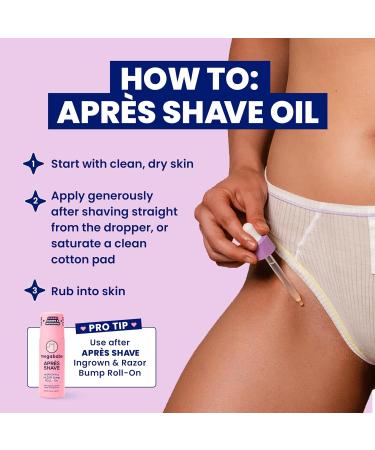 Megababe Apr s Shave Oil | Soothing After-Shave Oil | with Grapeseed & Jojoba Oils | 2 fl oz - Buy Online on GoSupps.com