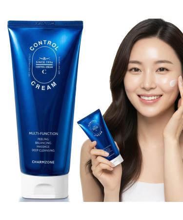 CHARMZONE Control Cream NEW VERSION Korean Skincare Exfoliating Face & Body Massage Cream for Removing Sebum & Dead Skin Cells Hydrating Self-Massage Moisturizer (150ml / 5.07 fl oz) 5.29 Ounce (Pack of 1)