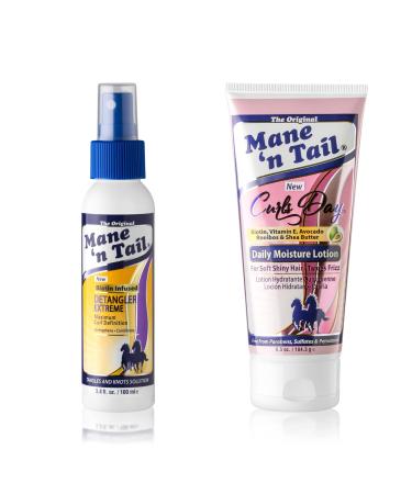 Mane 'n Tail (Extreme Detangler & Daily Moisture Lotion Extreme Detangler Plus Maximum Curl Refreshing Biotin Infused Strengthening Spray