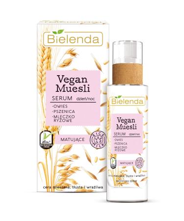 Bielenda Vegan Muesli - Effect Matte And Well Moisturized Skin Visibility Of Skin Imperfections Reduced - Vegan Muesli Matting Serum Oat + Wheat + Rice Milk - 30 ml