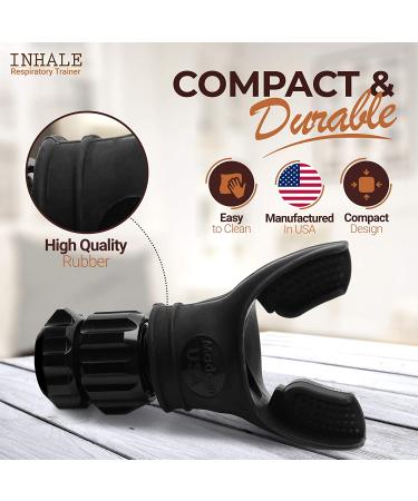 Inhale Respiratory Trainer - Compact Pure Silicone Lung Exerciser for Respiratory Muscle Training - Ideal for All, Easy to Clean - Buy Online on GoSupps.com