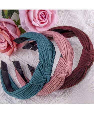 Siquk 18-Piece Top Knot Headbands for Women and Girls - Wide Cloth Cross Knotted Headbands in 18 Elegant Colors - Buy Online on GoSupps.com