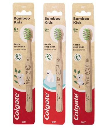 Bamboo children's toothbrushes 6 + environmentally friendly soft toothbrush bristles for gentle cleaning travel toothbrush manual for children bamboo toothbrush biodegradable handle recyclable +