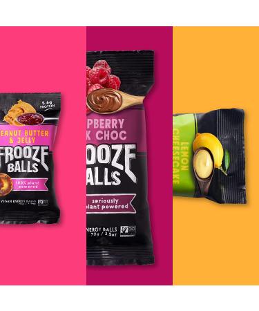Frooze Balls Plant Protein Vegan Snacks Variety Pack - 6 Packs, 5 Balls Each - Energy-Packed Plant Protein Power - Buy Online on GoSupps.com