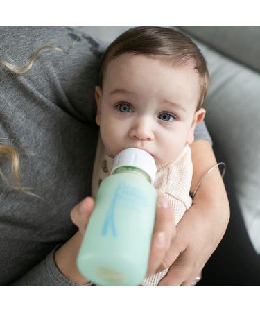 Dr. Brown's Options+ Glass Baby Bottle Sleeve - 100% Silicone, 4 oz Narrow, Mint - 1 Count - Buy Online on GoSupps.com