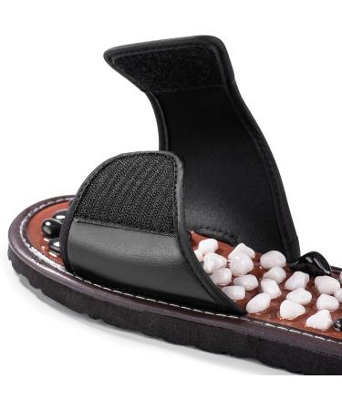 Byriver Deep Tissue Acupressure Shoes | Foot Massage Slippers for Plantar Fasciitis Relief | Reflexology Device for Heel & Arch Pain (Black 25 35-37.5) - Buy Online on GoSupps.com