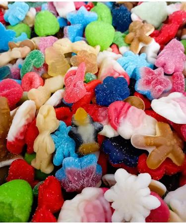 Large Resealable Pouch of Christmas Jelly Festive Treats - Christmas Sweets Mix full of Retro Xmas Jelly Pick N Mix Candy Sweets - Buy Online on GoSupps.com
