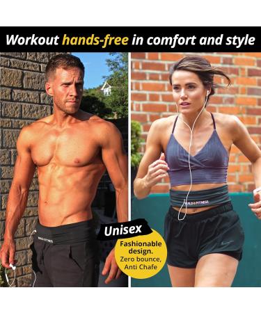 Buy Build & Fitness Treadmill | Adjustable Waist Pocket for Phones & Keys | Perfect for Men & Women | Running Walking Gym Gear - Black - Buy Online on GoSupps.com