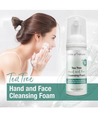 Tints of Nature Tea Tree Hand and Face Cleansing Foam Cleanses and Refreshes Skin Natural and Organic Formula 50ml - Buy Online on GoSupps.com
