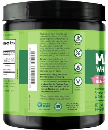 Naturelo Whole Food Magnesium Powder - Raspberry Lemon Flavor - 15oz | 85 Servings - Buy Online on GoSupps.com