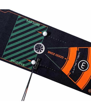 WELLPUTT 13ft Black Golf Putting Training Mat - Improve Your Putting Skills Easily - Buy Online on GoSupps.com