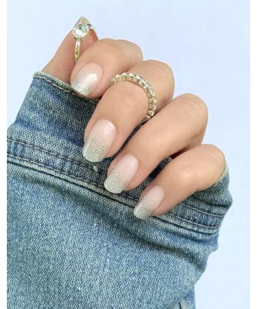 Zaubern gel4Home- Nail foils 16 pieces nail wraps (Princess silver)