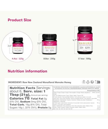 New Zealand Honey Co. Manuka Honey MGO 850+ | Active Raw Honey | Certified Methylglyoxal | 125g - Shop Internationally - Buy Online on GoSupps.com