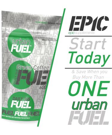Urban Fuel Active Green Coffee Max Strength 6000mg - Pure Green Coffee Bean Extract with Premium GCA - Natural Food Supplement (60 Capsules) - Buy Online on GoSupps.com