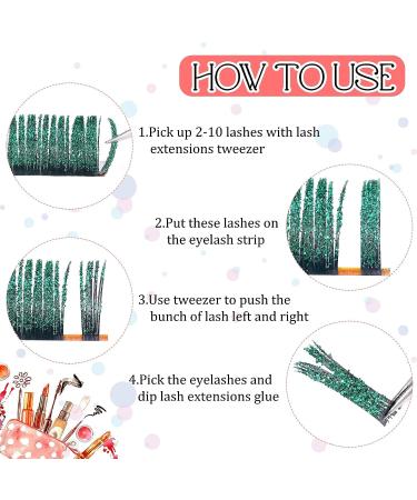 Multicolored Glitter Lash Extensions for Halloween Party Makeup | 0.15 D Mix 15-20 mm - Buy Online on GoSupps.com