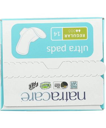 Natracare Ultra Pads with Wings - Organic Cotton, Eco-Friendly, Regular Size (14 Pads) - Buy Online on GoSupps.com