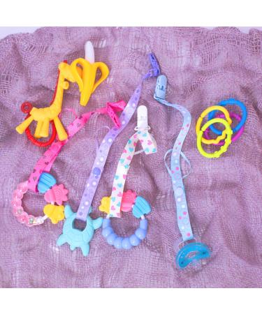 Buy Wylbjc Baby Pacifier Clips - Adjustable Washable & Multi-Colored Pacifier Strap Holder for Newborns | Modern Design for Girls & Boys - International Shipping Available - Buy Online on GoSupps.com