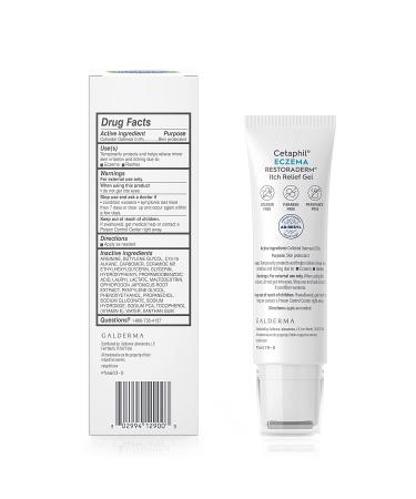 Cetaphil Eczema Restoraderm Itch Relief Gel | 2oz | 12-Hour Instant Soothing | 0.5% Colloidal Oatmeal | Steroid-Free - Buy Online on GoSupps.com