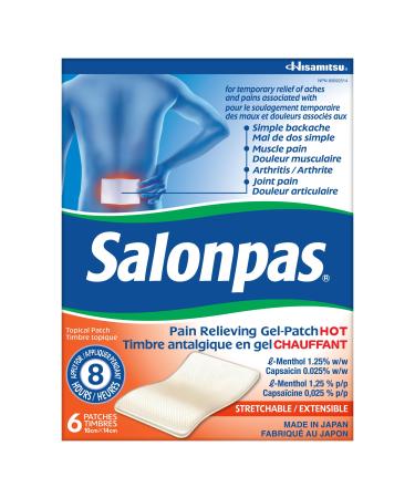 Salonpas Pain Relieving Gel Patch Hot 6 count