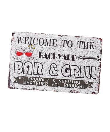 ABOOFAN 1pc Bar& Metal Welcome Posters Retro Art Crafts To Tin Poster Delicate Signs Bar Grill