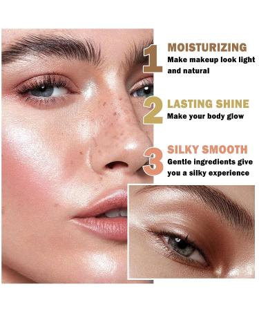 Shimmer Body Oil: All-in-One Makeup Highlighter for Face & Body - Glistening Bronze | Waterproof & Radiant Formula - Buy Online on GoSupps.com