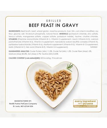 Purina Fancy Feast Gravy Wet Cat Food Variety Pack - Poultry & Beef Grilled Collection - 30 Pack - Buy Online on GoSupps.com