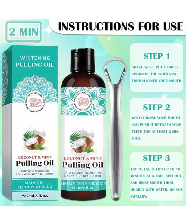Let's Joy Brightening Oil Mouthwash 8 fl oz - Coconut & Peppermint Oil for Fresh Breath Gum Health & Whiter Teeth - Buy Online on GoSupps.com