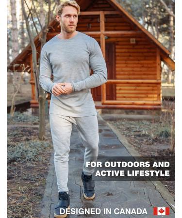 Shop Merino.tech 100% Merino Wool Underwear Set for Men - Thermal Long Sleeve Shirt Pants & Hiking Socks | XL Black - Buy Online on GoSupps.com