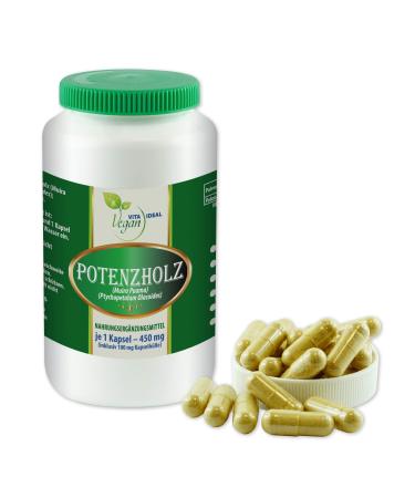 VITAIDEAL VEGAN Potency Wood (Muira puama) 180 capsules 450mg each purely natural without additives.