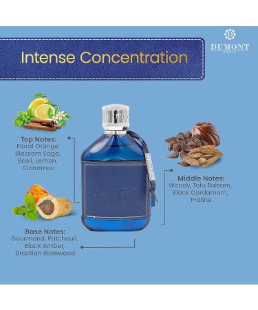 Dumont NITRO BLUE - 3.4oz - Eau De Parfum - Men s Perfume with Fruity Floral Woody & Masculine Fragrance - Long Lasting Cologne Mist & Body Spray - for Him - Buy Online on GoSupps.com
