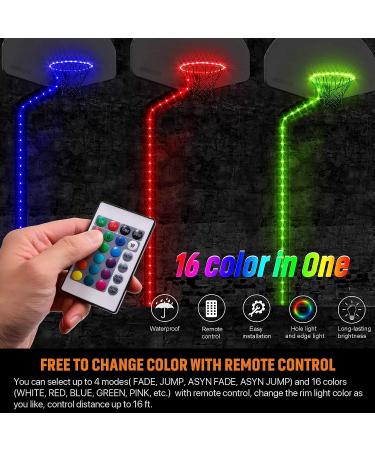 Waybelive LED Basketball Hoop Lights - Remote Control, 16 Color Change, Waterproof, Super Bright - Perfect for Nighttime Outdoor Play - Great Gift for Kids - Buy Online on GoSupps.com