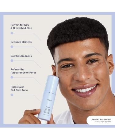 Codex Labs Shaant Balancing Foaming Face Cleanser - Oil Control & Pore Minimizer for Acne Prone Skin - Micellar Water Oil-Free Vegan Skincare (100ml - Buy Online on GoSupps.com