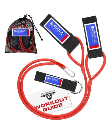 Bucwild Sports Baseball Resistance Bands Youth & Adult Athletes Safely Improve Pitching Throwing Batting & Arm Strength Used by Pitchers Quarterbacks Volleyball Basketball Red Band (Ages 13 & Up)
