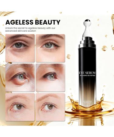 CeeHnsd Eye Cream with 360 Massage Roller 0.5 fl oz Advanced Formula with Caffeine Retinol Peptides for Dark Circles Puffiness Anti-aging Hyaluronic Acid Green Tea - Buy Online on GoSupps.com