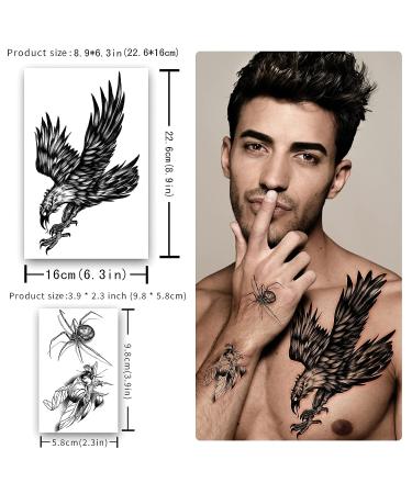 56 Sheets Temporary Tattoos for Adults - Large Eagle, Animals, Skeleton Totem Designs - 45 Sheets Tiny Fake Stickers for Teens - Body Forearm Sleeve - Buy Online on GoSupps.com