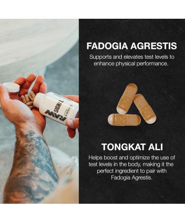 RAW Fadogia Agrestis & Tongkat Ali Supplement - 90 Capsules for Enhanced Male Performance | Maximize Strength & Stamina - Buy Online on GoSupps.com