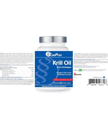 Canprev - Krill Oil Superba Boost 60 Softgels - High EPA DHA Omega 3 Fatty Acid Phospholipids & Astaxanthin Concentration From Antarctic Krill - Pure Omega 3 Krill Oil Supplements - No Fishy Odour 60 count (Pack of 1) - Buy Online on GoSupps.com