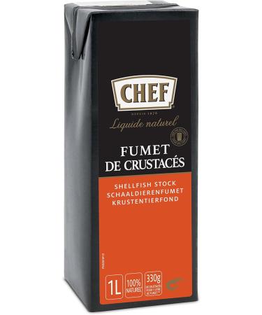 Chef All Natural Shellfish Stock 1 Litre - Premium Seafood Broth for Gourmet Recipes - Buy Online on GoSupps.com