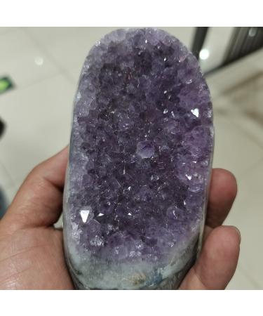Home Decoration 500-550g Natural Amethyst Geode Quartz Cluster Crystal Specimen Stones Home Collections 800-1000g