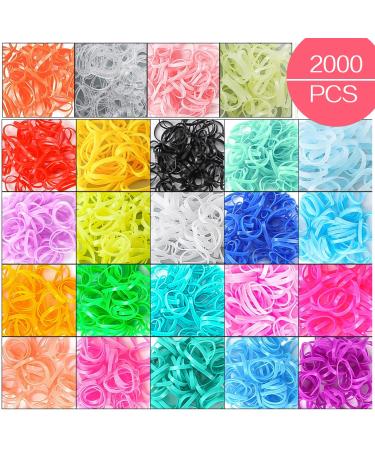 2000 Pcs Baby Hair Ties with Styling Tools - Colorful Mini Elastic Bands for Girls | Organizer Box Included - 24 Colors - Buy Online on GoSupps.com