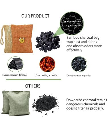 Activated Bamboo Charcoal Bags Odor Absorber - 14 Pack for Home, Car, Closet & Pet - Buy Online on GoSupps.com