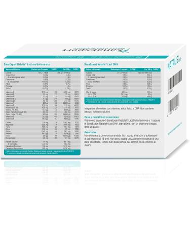 SanaExpert Natalis Lact Breastfeeding Vitamins with DHA Omega-3, Folic Acid, Fennel, Fenugreek - 90 Capsules - Buy Online on GoSupps.com