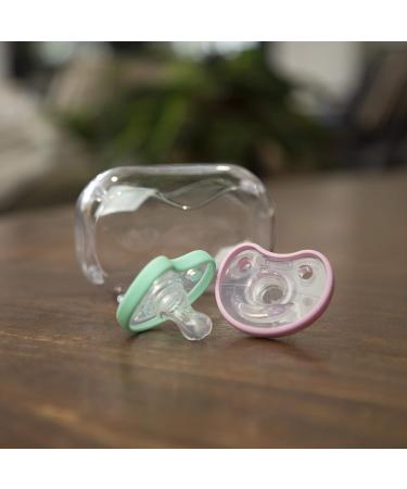 Dr. Talbot's Soft-Flex Orthodontic Pacifiers 6-12 Months Pink/Aqua Girl - 2 Pack - Buy Online on GoSupps.com