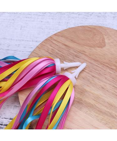 VORCOOL 1Pair Bike Handlebar Streamers - Colorful Polyester Tassel Ribbons for Children | Yellow Bicycle Grips Accessories - Buy Online on GoSupps.com