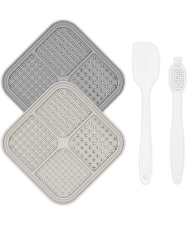 CKB Leak Mat for Dogs & Cats - Soothing Non-Loop Design 2 Lick Mats with Spatula & Brush BPA Free Intelligence Toys - Perfect Pet Accessories - Buy Online on GoSupps.com