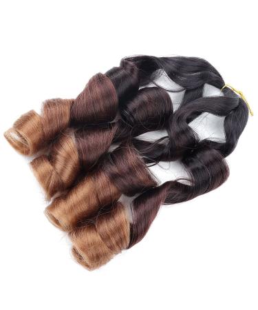 Bouncy Braiding Hair 22 Inch 6 Pack French Curles Synthetic Extensions - Pre-Stretched Wavy Hair 1b/33/30 (Pack of 6) - Buy Online on GoSupps.com