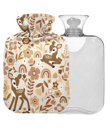 Naanle flowers stain heat bottle with reference warm and cold therapy Transparent hot water bottle 2l large hot hot water bottle for bed handfoot heat pain relief