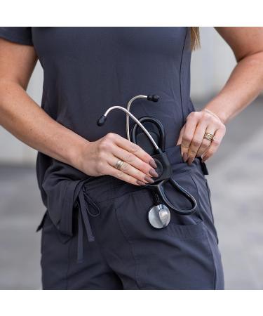Stethoscope Holder Hip Clip with Secure Magnetic Closure - Fits All Brands, Includes Replacement Ear Tips (Black) - Buy Online on GoSupps.com